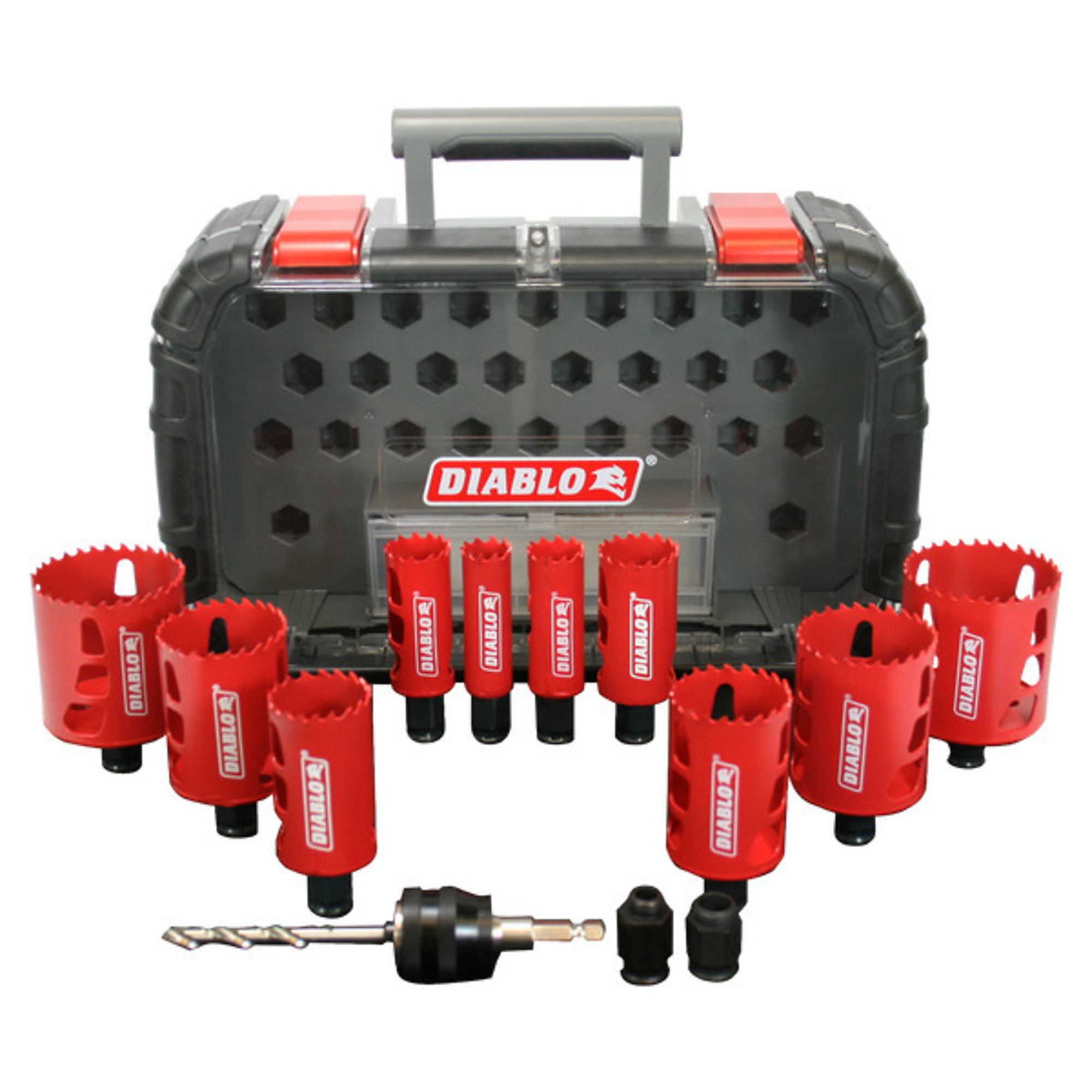 Diablo Tools General Purpose Bi-Metal Hole Saw Set - 14-Piece, 2-3/8in. Cutting Depth, SnapLock Plus Mandrel, Model# DHS14SGP